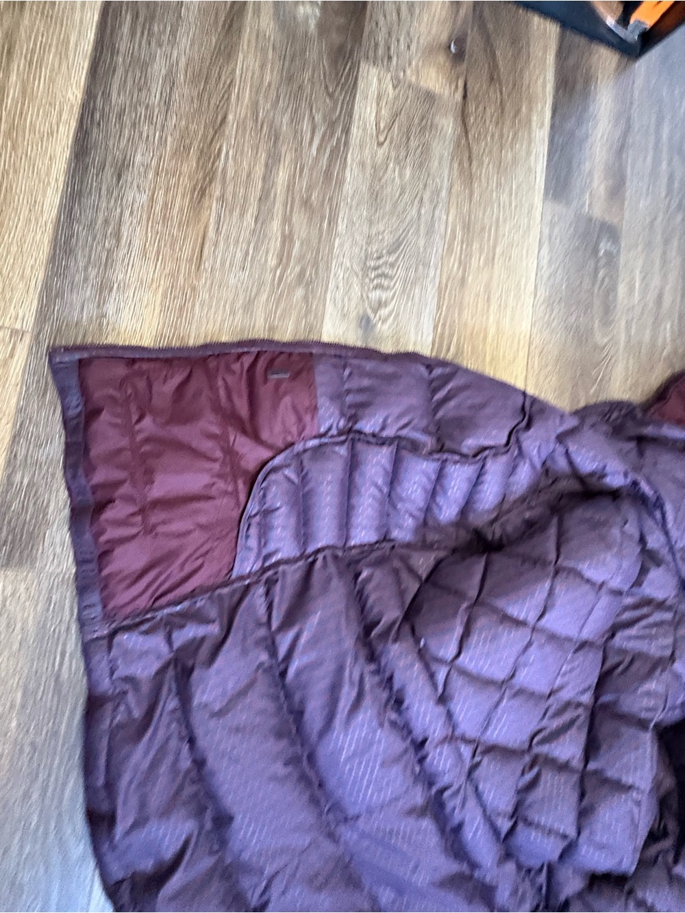 LululemonFluffin Sweat Life Goose Down Plum Purple Hooded Jacket Coat Size 8 - Picture 7 of 16
